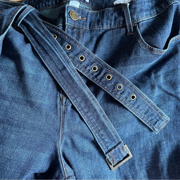 NWOT Women’s SkinnyGirl ‘BARRY WIDE LEG CROP’ - Dark Blue Shorts Bermuda Jeans - Picture 3 of 9